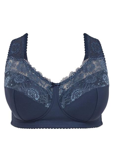 sheego BH ohne Bügel mit wattierten Cups - saphir sheego im Angebot