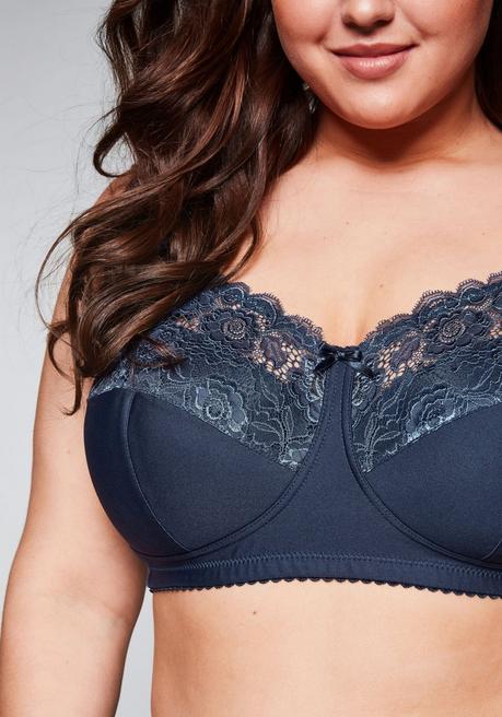sheego BH ohne Bügel mit wattierten Cups - saphir sheego im Angebot