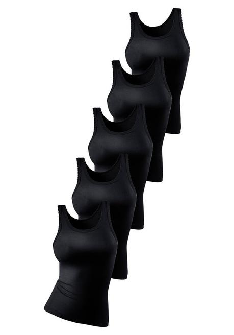PETITE FLEUR Unterhemden im 5er-Set - schwarz sheego Fabrik Onlineshop