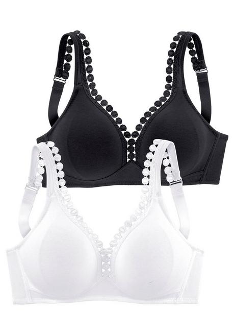 PETITE FLEUR Soft-BH - weiß+schwarz sheego Online Shopping