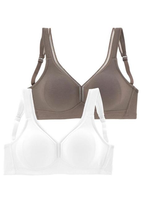 PETITE FLEUR T-Shirt-BH - taupe+weiß sheego Muttertagsangebot