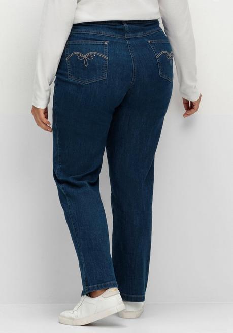sheego x Collection L. Gerade Jeans in 5-Pocket-Form - blue Denim sheego Jubiläumsangebot