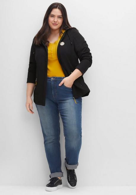 sheego Softshell-Jacke mit Fleece-Innenseite - schwarz sheego Lagerräumung
