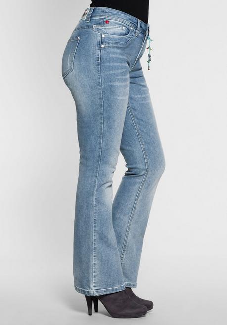 sheego by Joe Browns Bootcut Stretch-Jeans im Used-Look - light blue Denim sheego Tägliche Deals