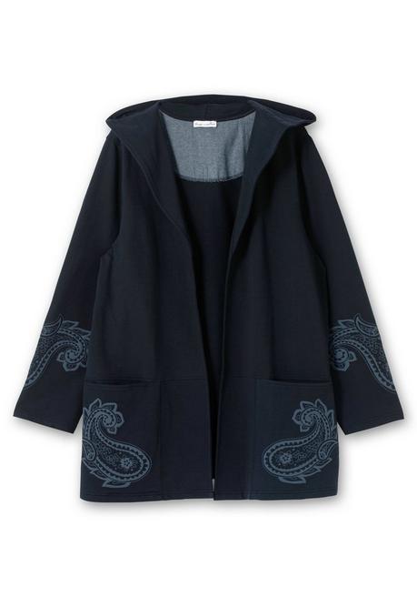 sheego by Joe Browns Leichte Kapuzensweatjacke mit Paisleydruck - dunkelblau sheego VIP-Rabatte
