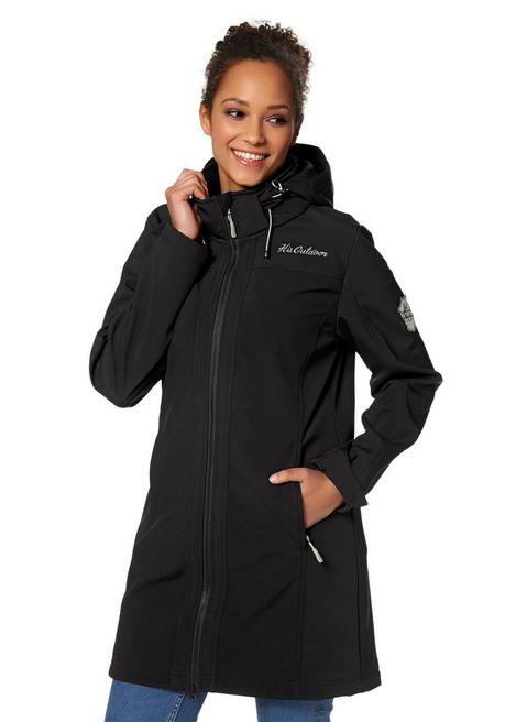 H.I.S EM Softshellparka - schwarz sheego Super Sparpreis