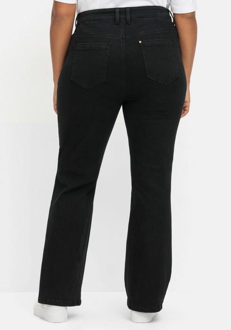 sheego Bootcut Stretch-Jeans mit Bodyforming-Effekt - black Denim sheego Letzte 3 Tage