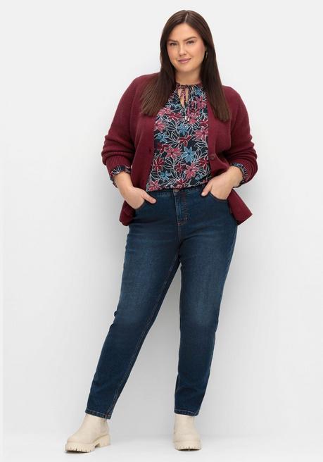 sheego Schmale Jeans in Curvy-Schnitt PIA, in 5-Pocket-Form - dark blue Denim sheego Sonderangebot der Fabrik