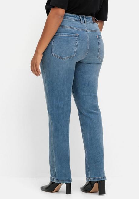 sheego Gerade Stretch-Jeans mit Bodyforming-Effekt - blue Denim sheego Nur noch ein Tag übrig