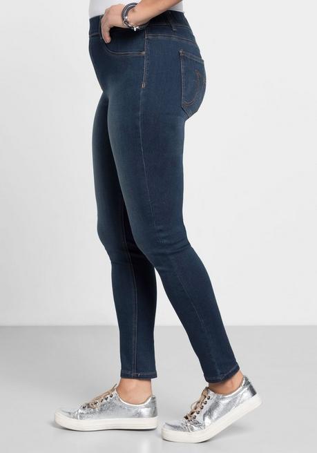 sheego Jeggings in Power-Stretch-Qualität, mit Schlupfbund - dark blue Denim sheego Kostenloser Versand international