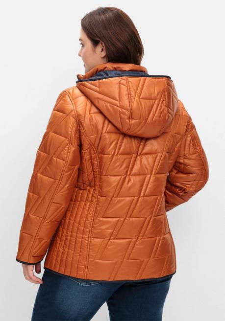 sheego Wendesteppjacke mit Kapuze und Stehkragen - cognac sheego Begrenzt auf 3 Tage