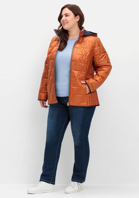 sheego Wendesteppjacke mit Kapuze und Stehkragen - cognac sheego Begrenzt auf 3 Tage