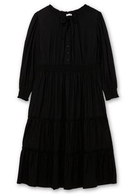 sheego by Joe Browns Maxikleid mit Smokbund und Volantrock - schwarz sheego Auslauf