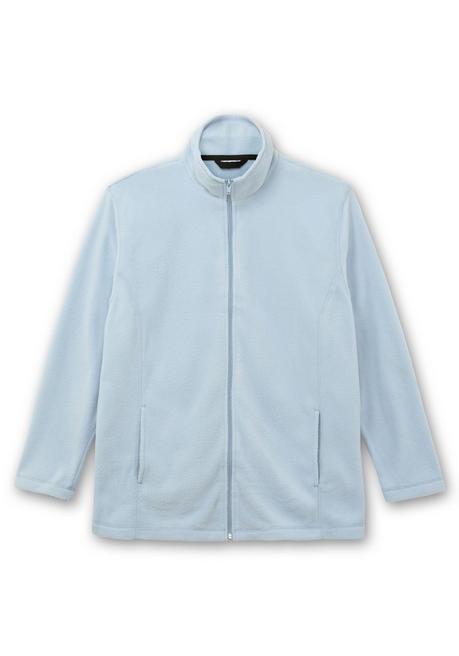 sheego Kuschelige Fleecejacke mit Reißverschluss - bleu sheego Sonderangebot