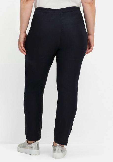 sheego Gerade Bengalinhose mit hohem Schlupfbund - marine sheego Rabatt