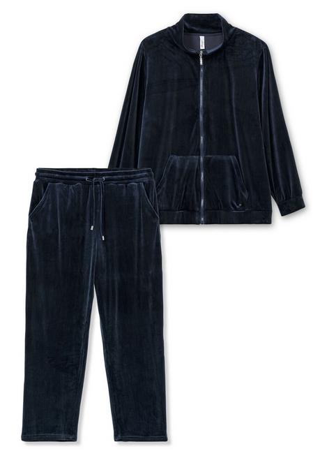 sheego Nicki-Hausanzug aus Jacke und Hose - nachtblau sheego Preisnachlass