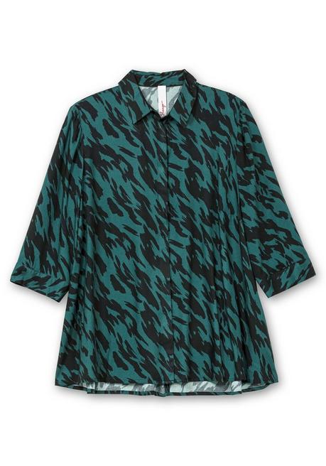 sheego Bedruckte Bluse in schwingender A-Linie - schwarz gemustert sheego Neueste Mode