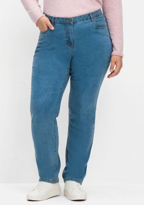 sheego Gerade, innen weich angeraute Thermojeans - blue Denim sheego Letzte 3 Tage