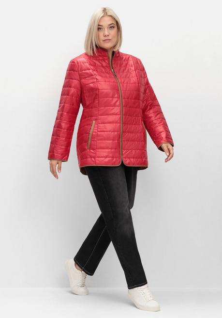 sheego Steppjacke mit Stehkragen und Kontrastdetails - rot sheego Letzte 2 Tage