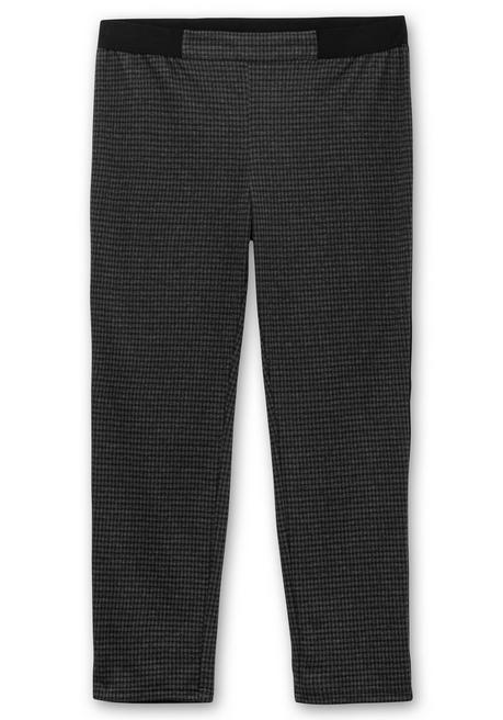 sheego Schmale Hose mit grafischem Muster und Stretchbund - schwarz gemustert sheego Bis zu 60% Rabatt