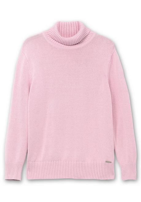 sheego Rollkragenpullover mit Rippbündchen - altrosé sheego Sonderangebot der Fabrik