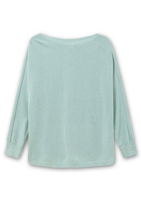sheego Pullover mit U-Boot-Ausschnitt - mint sheego Discount Store für neue Produkte