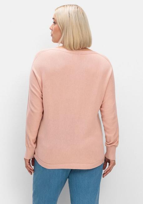 sheego Pullover mit U-Boot-Ausschnitt - puder sheego Nur noch ein Tag übrig