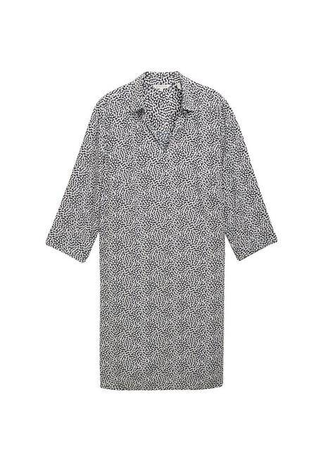 TOM TAILOR Plus Kurzes Kleid mit Minimalprint und Hemdkragen - marine gemustert sheego Kostenloser Versand international