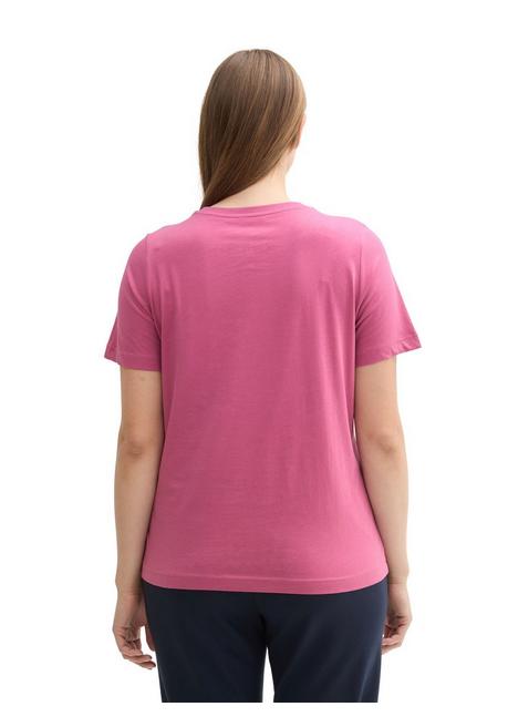 TOM TAILOR Plus T-Shirt mit platziertem Frontdruck - pink bedruckt sheego Fabrikladen