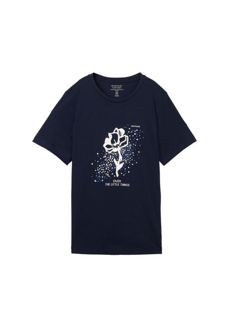 TOM TAILOR Plus T-Shirt mit platziertem Frontdruck - marine bedruckt sheego Begrenzt auf 3 Tage