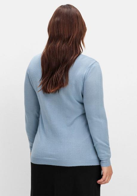sheego Extraweicher Pullover mit Stehkragen - bleu sheego Verkauf