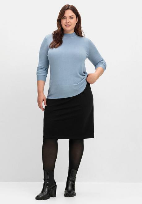 sheego Extraweicher Pullover mit Stehkragen - bleu sheego Verkauf