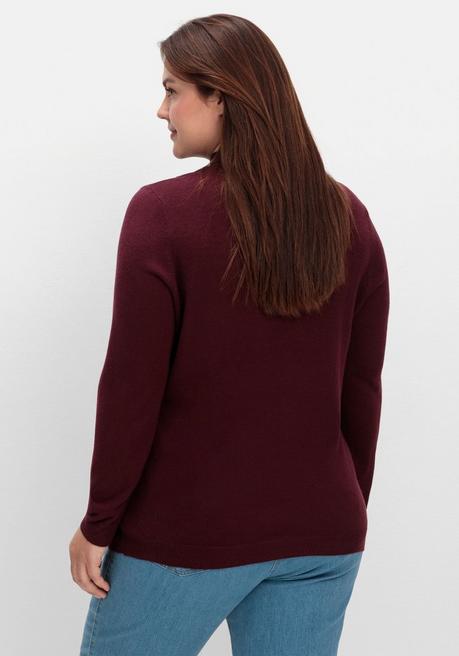 sheego Extraweicher Pullover mit Stehkragen - beere sheego Angebote