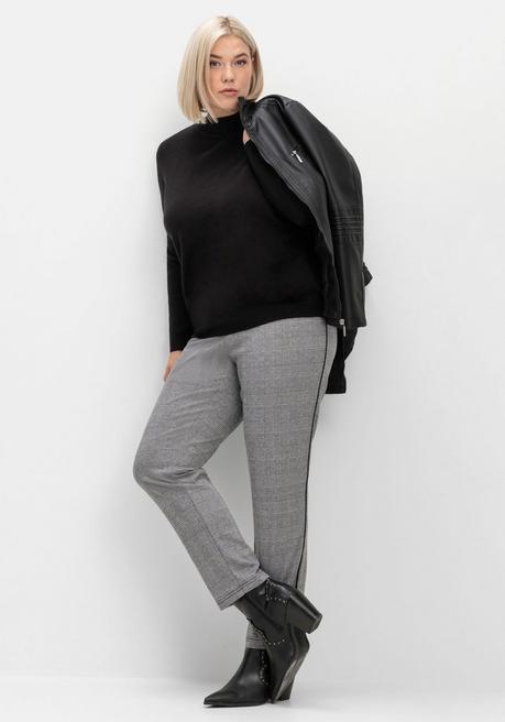 sheego Extraweicher Pullover mit Stehkragen - schwarz sheego Hotsell