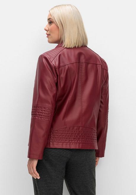 sheego Bikerjacke in Lederoptik - rot sheego im Angebot