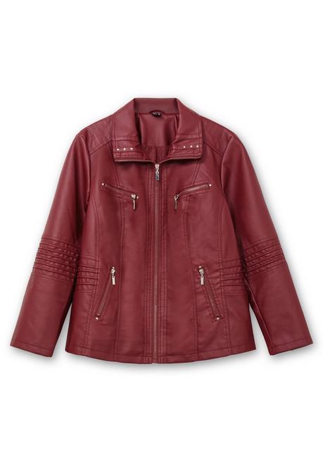 sheego Bikerjacke in Lederoptik - rot sheego im Angebot