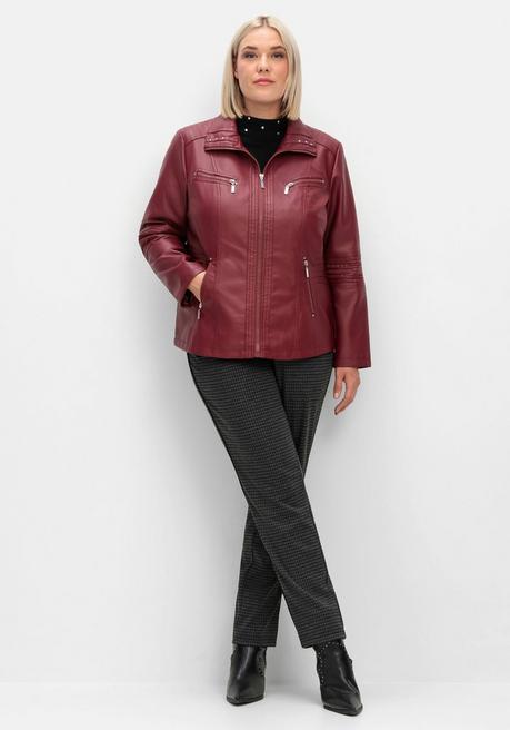 sheego Bikerjacke in Lederoptik - rot sheego im Angebot