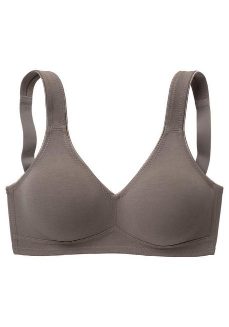 PETITE FLEUR Doppelpack Basic-BHs ohne Bügel - taupe+weiß sheego Fabrikpreis