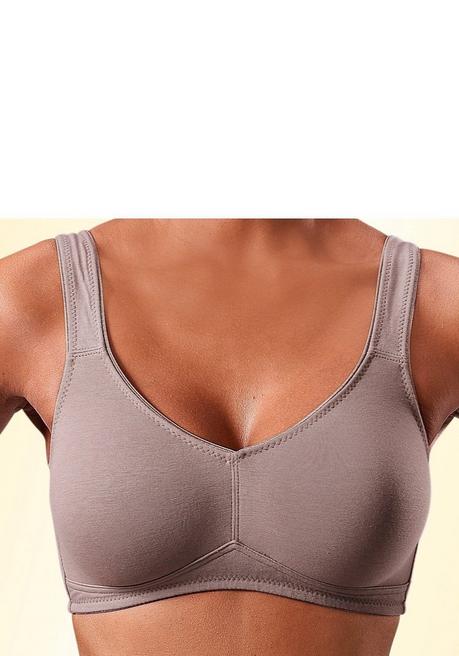 PETITE FLEUR Doppelpack Basic-BHs ohne Bügel - taupe+weiß sheego Fabrikpreis