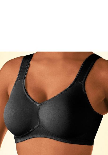 PETITE FLEUR Doppelpack Basic-BHs ohne Bügel - schwarz+weiß sheego Saisonschlussverkauf