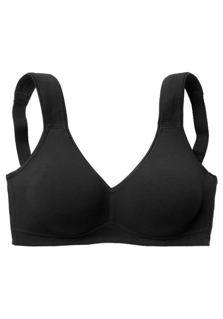 PETITE FLEUR Doppelpack Basic-BHs ohne Bügel - schwarz+weiß sheego Saisonschlussverkauf