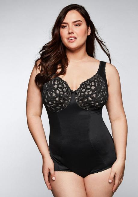 sheego Body ohne Bügel mit leichtem Shape-Effekt - schwarz sheego Exklusive Angebote