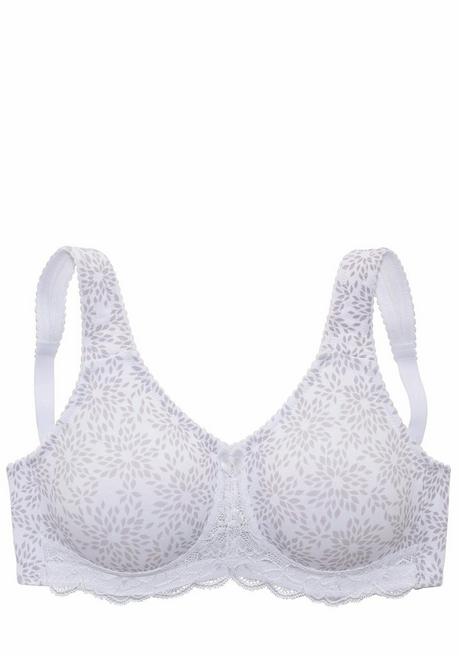 NUANCE Entlastungs-BH mit Jacquardspitze - weiß-taupe sheego Blitzangebot