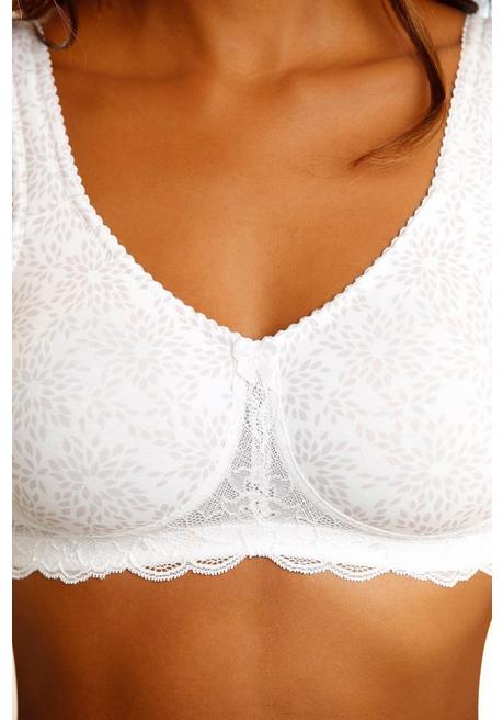 NUANCE Entlastungs-BH mit Jacquardspitze - weiß-taupe sheego Blitzangebot