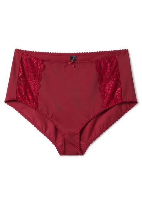 sheego Taillenslip mit transparenter Spitze - burgund sheego Tiefpreis