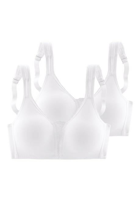 PETITE FLEUR Doppelpack BHs ohne Bügel - weiß sheego Wochenangebot