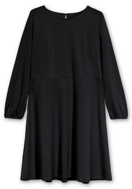 sheego Kleid aus Interlock, mit ausgestelltem Rock - schwarz sheego Bis zu 65% Rabatt