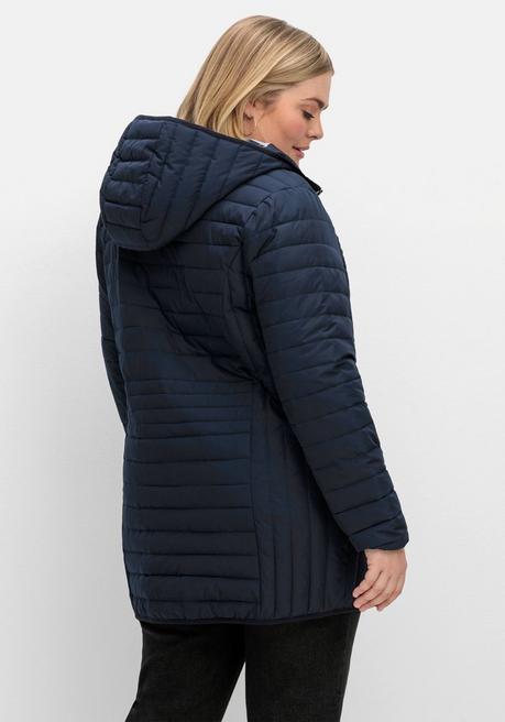 sheego Leicht wattierte Longsteppjacke mit Kapuze - nachtblau sheego Vierteljährliche Förderung