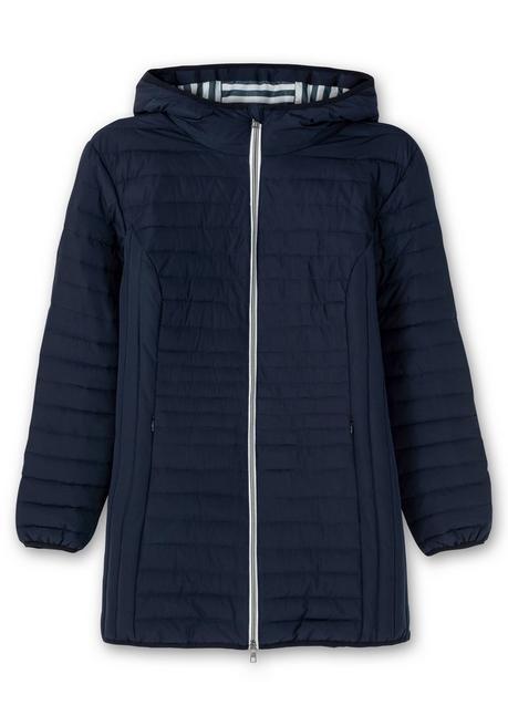 sheego Leicht wattierte Longsteppjacke mit Kapuze - nachtblau sheego Vierteljährliche Förderung