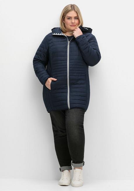 sheego Leicht wattierte Longsteppjacke mit Kapuze - nachtblau sheego Vierteljährliche Förderung